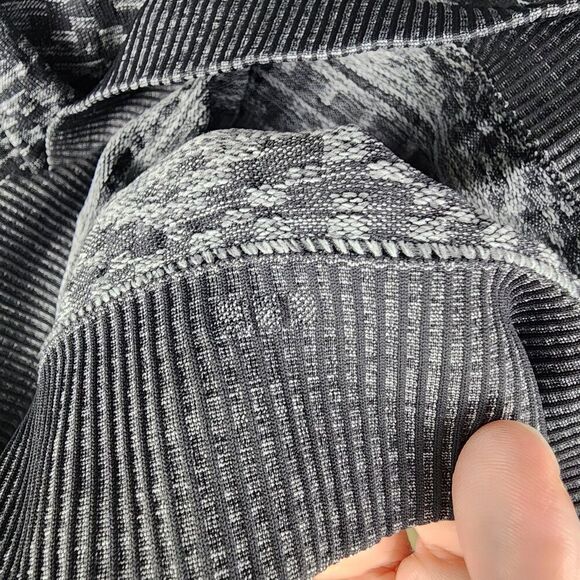 Lululemon Rest Less 1/4 Zip Heathered Black Long Sleeve Pullover Sweater Size 8 - Picture 4 of 6